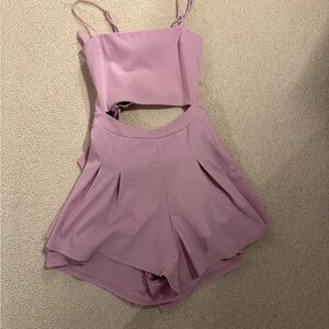 Lucy in the Sky Dusty Pink Cutout Romper